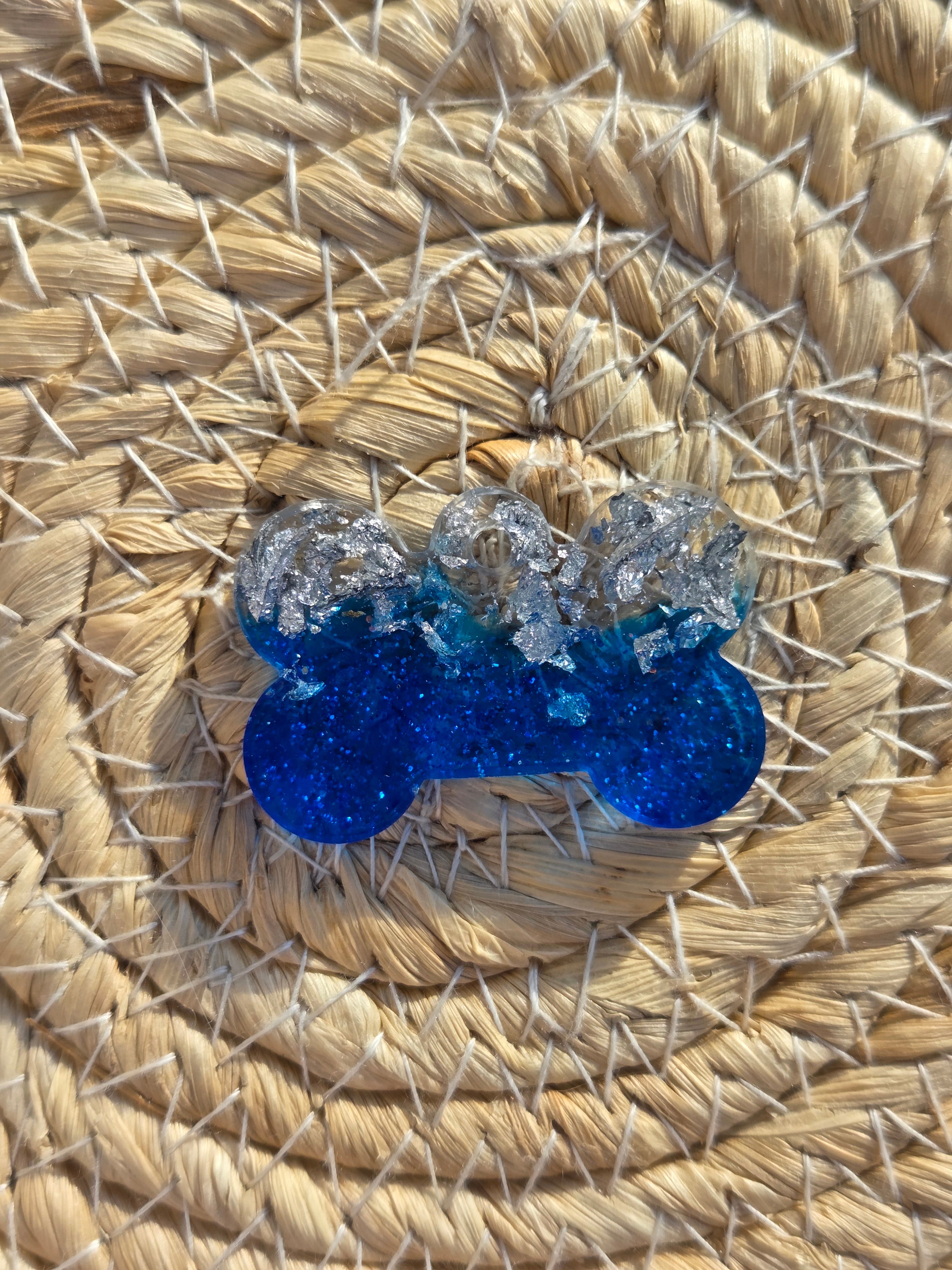 Medaille La bleue pailletée