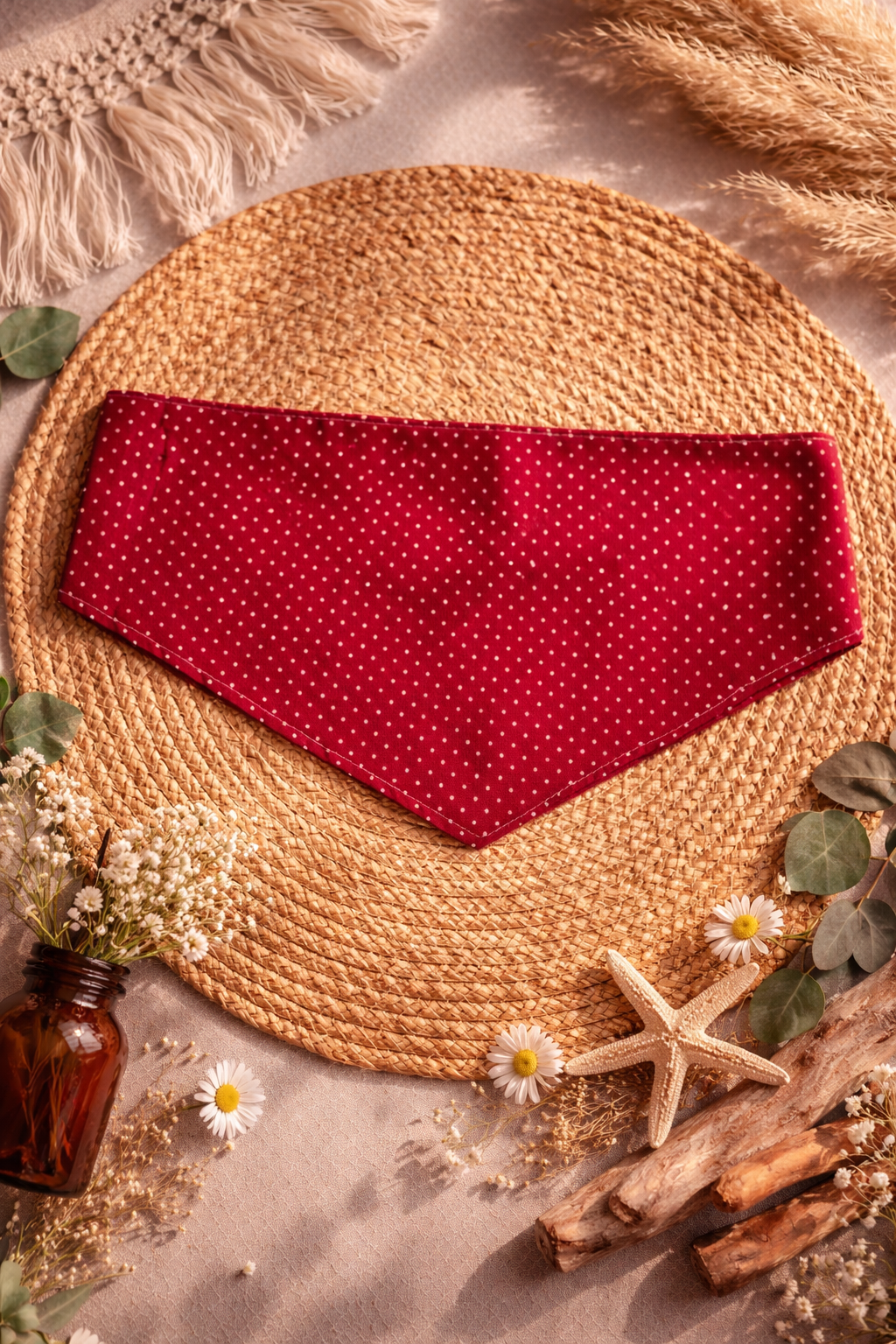 Bandana rouge a pois