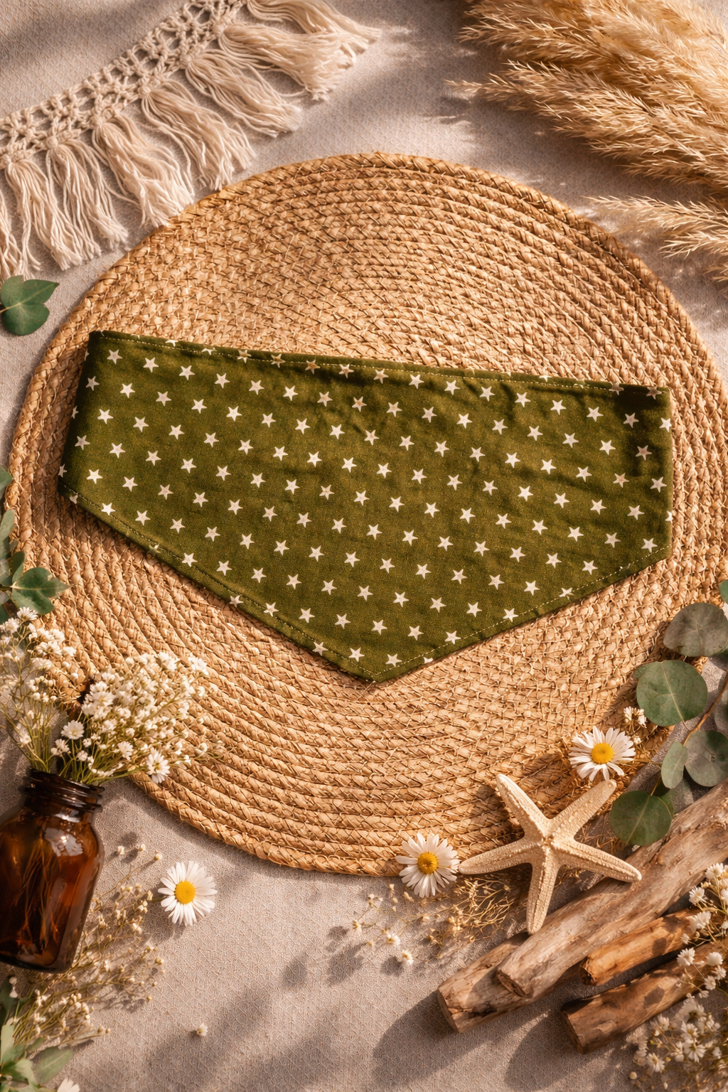 Bandana kaki etoilé