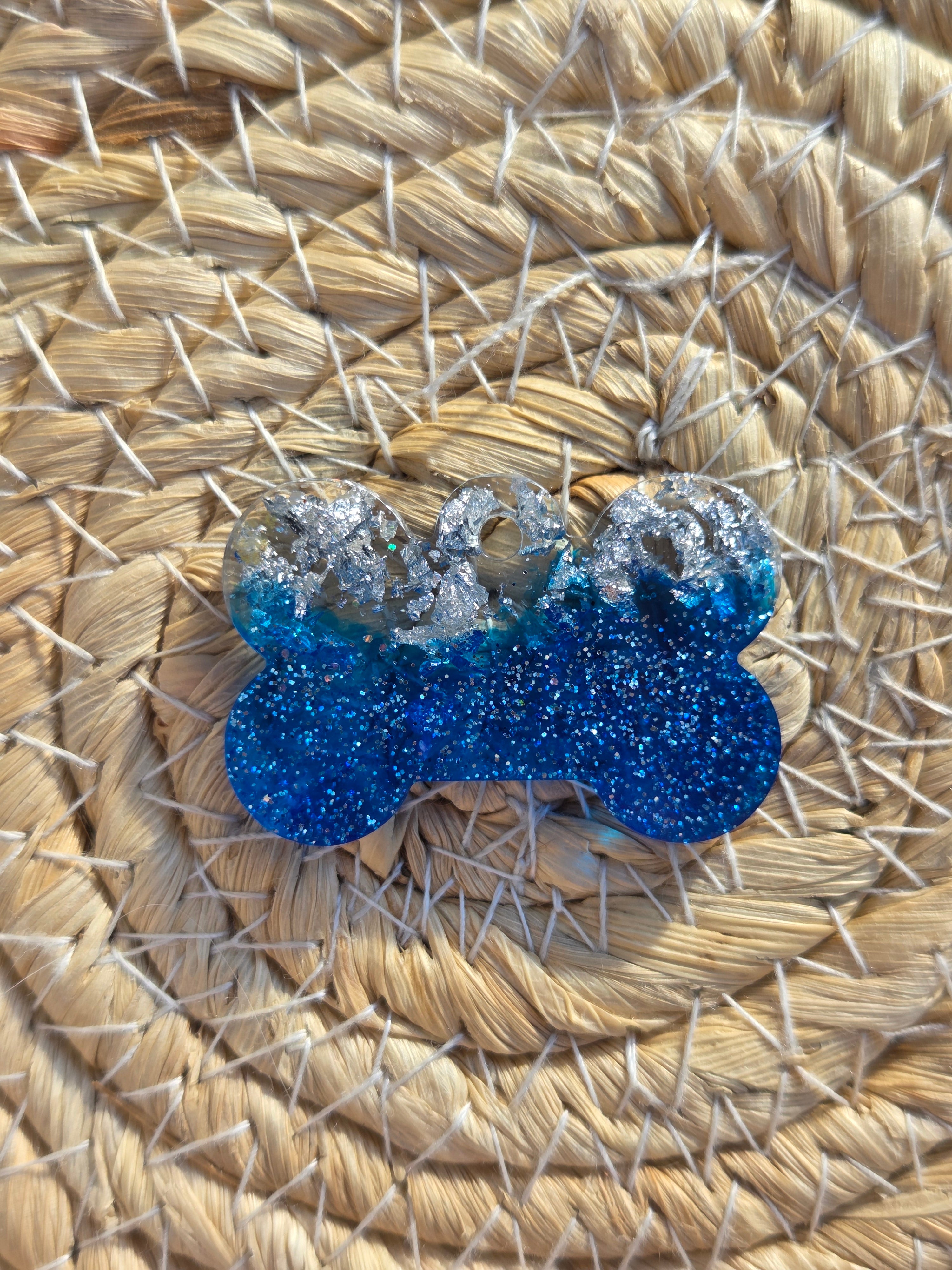 Medaille La bleue pailletée